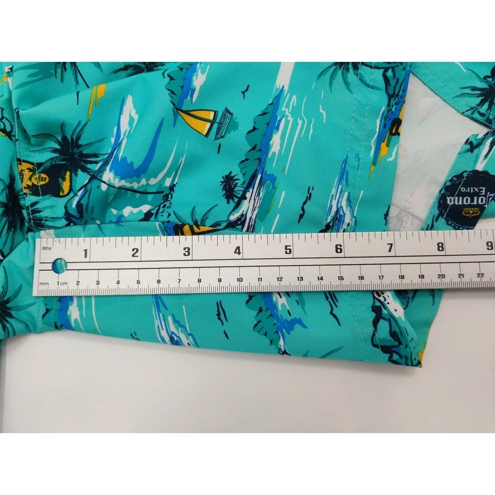 Corona‎ Extra Mens Swim Trunks Turquoise Tropical Beer Print Board Shorts 2XL